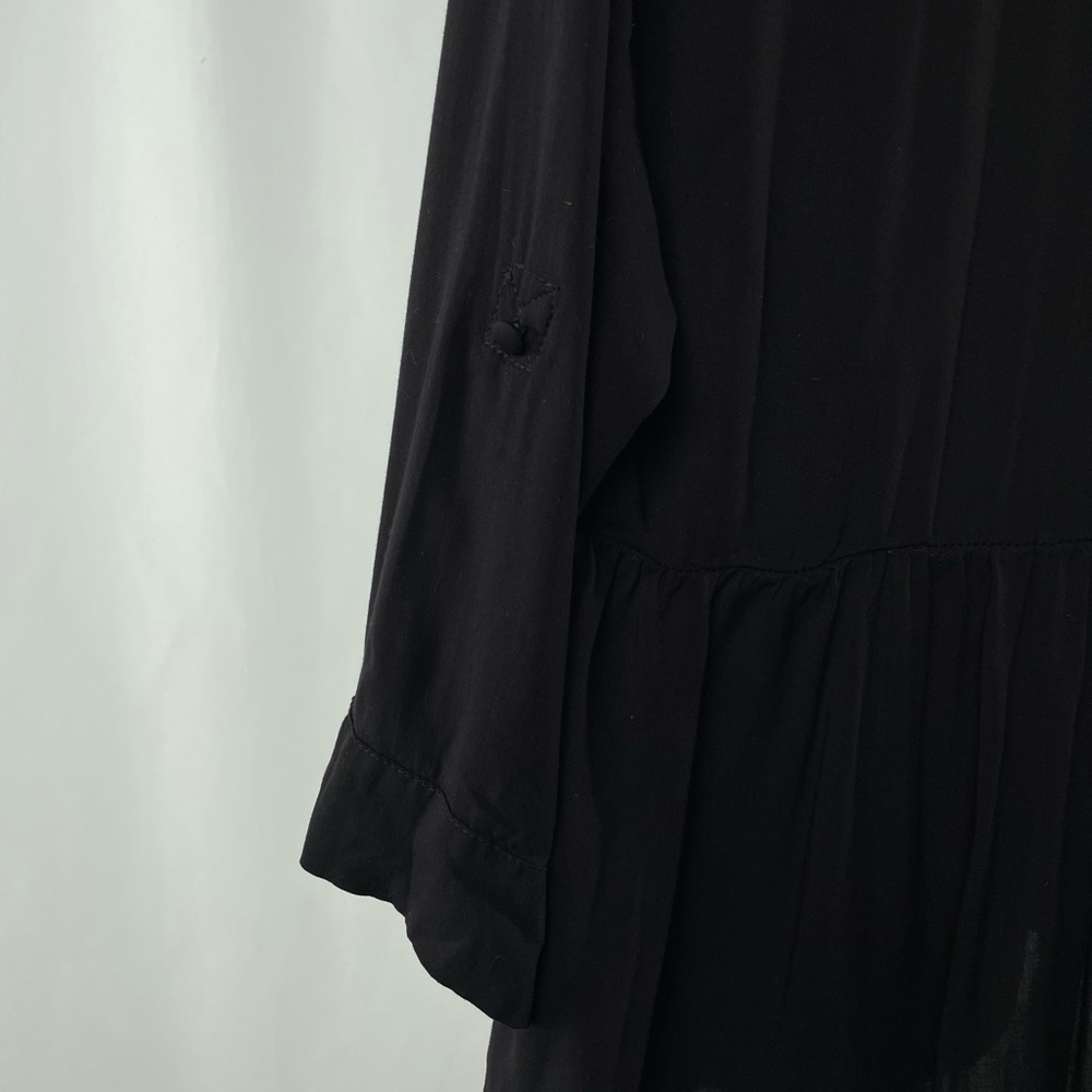 Torrid Button-Front Crop Babydoll Blouse in Black Size 2X - Picture 5 of 8